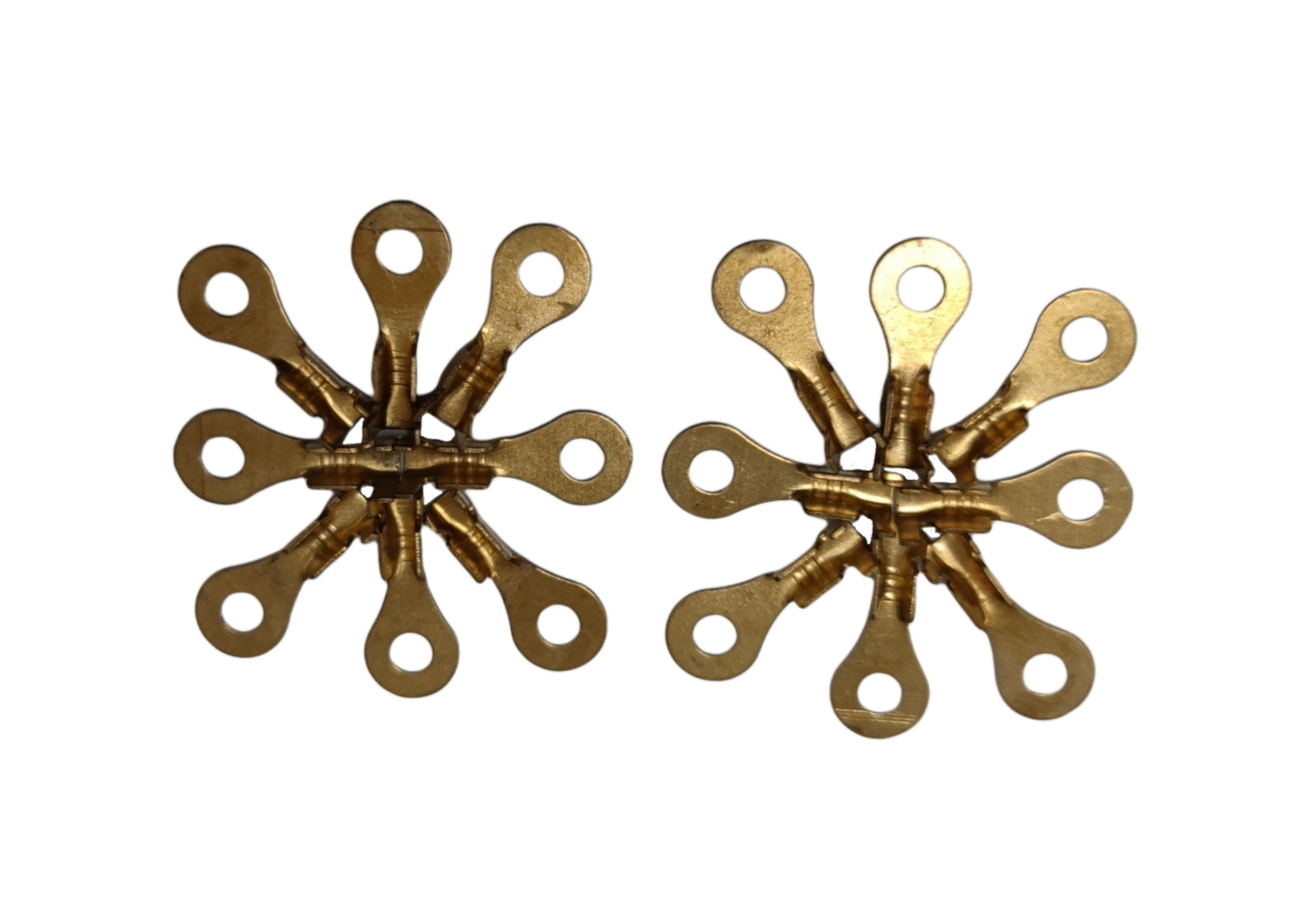 Gold round terminal lugs 4mm hole for secure electrical connections in various applications