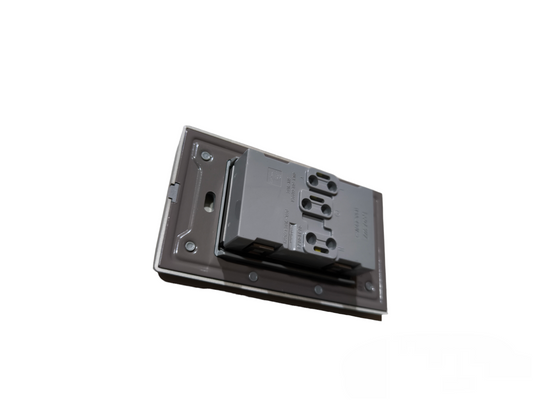 Royu Duplex Universal with Ground 15A 250V power outlet socket in gray for electrical connections