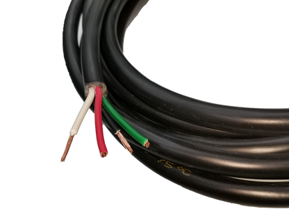 Royal Cord AWG 10 4 Core - Per Meter with color-coded wires in black sheath for electrical applications