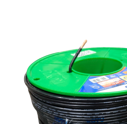 Royu 5.5mm Stranded Wire AWG 10/7 Pre Cut THHN/THWN (80 Meters) Black