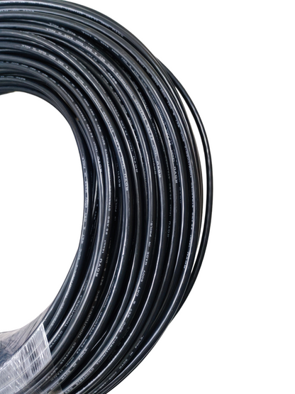 Coiled Royu 14mm THHN AWG 6 black insulated wire for electrical wiring applications