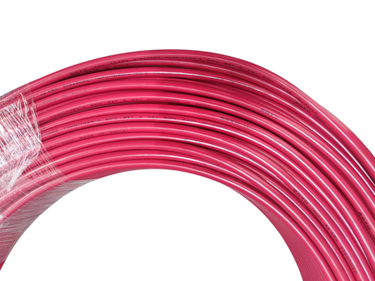 Coiled red Royu 14mm THHN AWG 6 electrical wire with insulation for wiring projects