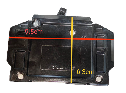 Royu 20A circuit breaker 2 pole RCBB20-60 with measurement markings for easy installation