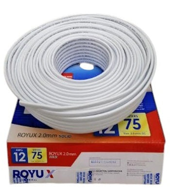 Royu cable management 2.0mm 2C duplex solid wire coiled on box for organized wiring