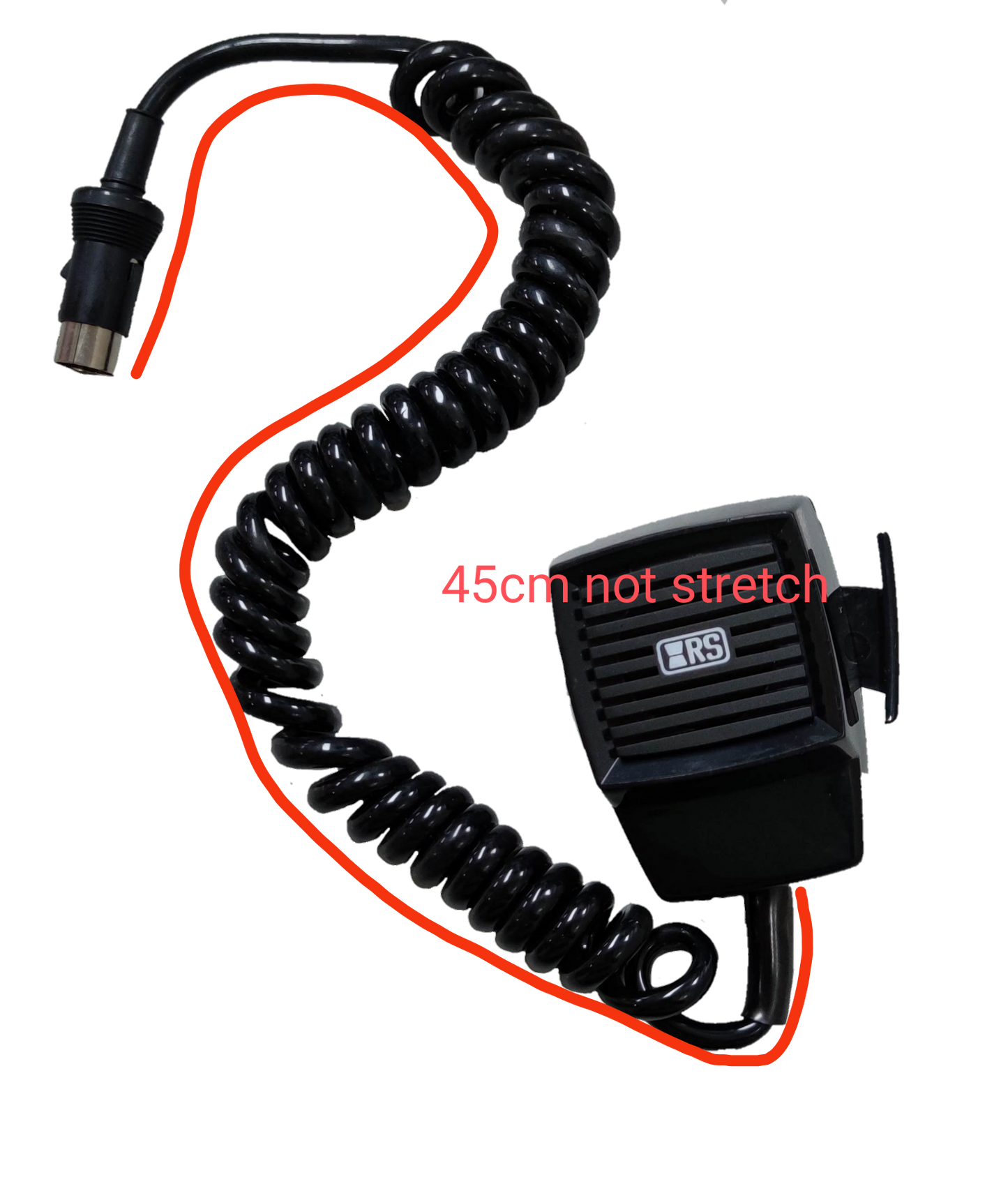 5 pin push to talk microphone with coiled cable for clear voice communication in various settings