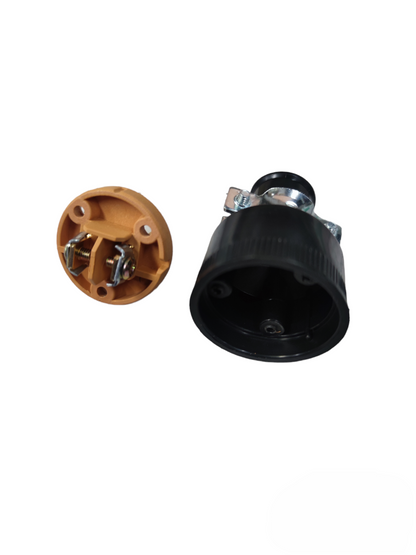 Royu Rubber Plug Flat Pin 15A 250V REDPL202 black and brown components for power points and switches