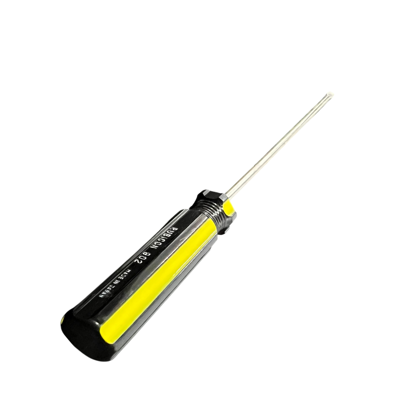 Rubicon 250mm slotted screwdriver with yellow and black handle for precise manual work
