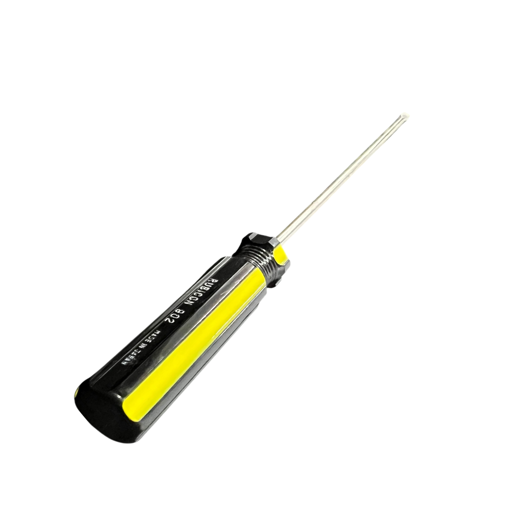 Rubicon 250mm slotted screwdriver with yellow and black handle for precise manual work