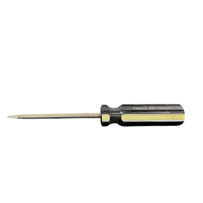 Rubicon Flat Head Screw Driver 907 100mm with black handle and metal shaft for precision tasks