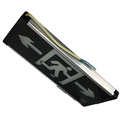 Running Man Left and Right Green 3W 220V work and safety light with wiring and directional arrows