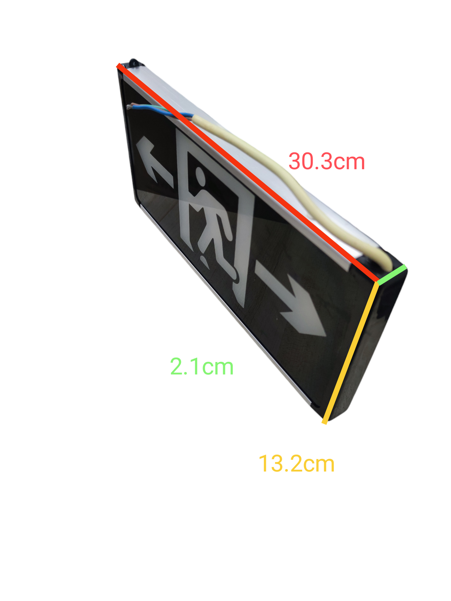 Running Man Left and Right Green 3W 220V safety exit sign light with directional arrows