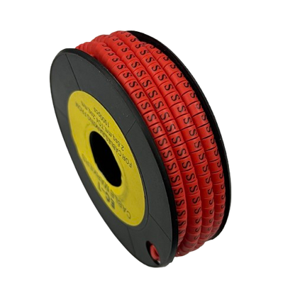 Grippes cable management spool with S Marker Red 2.6mm to 4.2mm 1000pcs for wiring organization