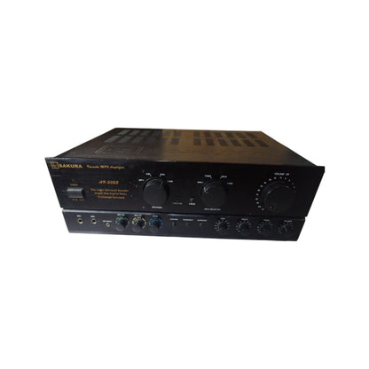 Sakura AV-5023 home karaoke amplifier with multiple input options and adjustable controls