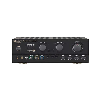 Sakura USB SD port home theater amplifier with multiple knobs and audio inputs for enhanced sound experience