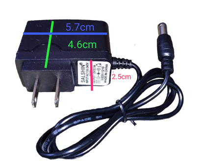 Grippes AC DC adaptor 12V 1A Crown Plug with compact design and 5.7cm length for reliable power supply