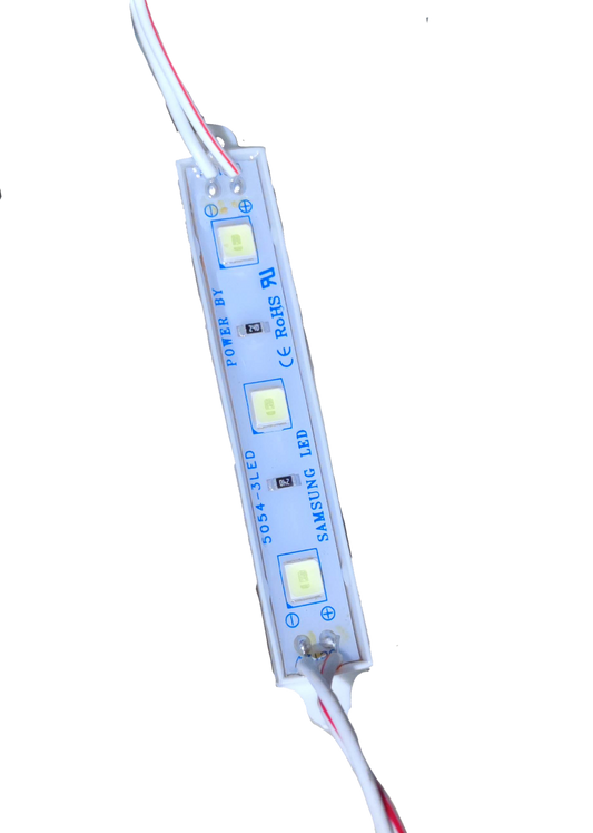 12V LED module daylight 6500K with three LED chips and white wiring from China