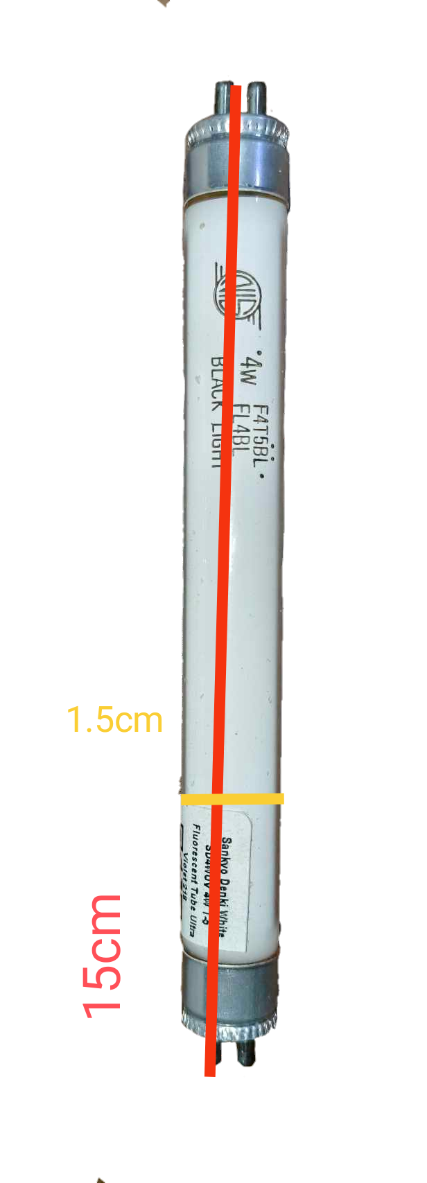 Sankyo Denki 4W T5 Ultraviolet Fluorescent Tube compact fluorescent bulb with 15cm length