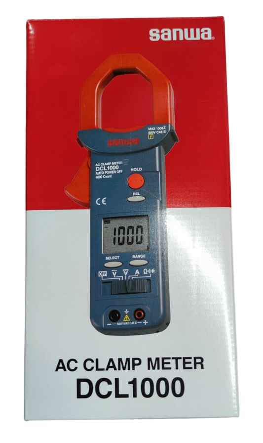 Sanwa 1000A Digital Clamp Meter AC clamp meter DCL1000 in packaging with red and white design