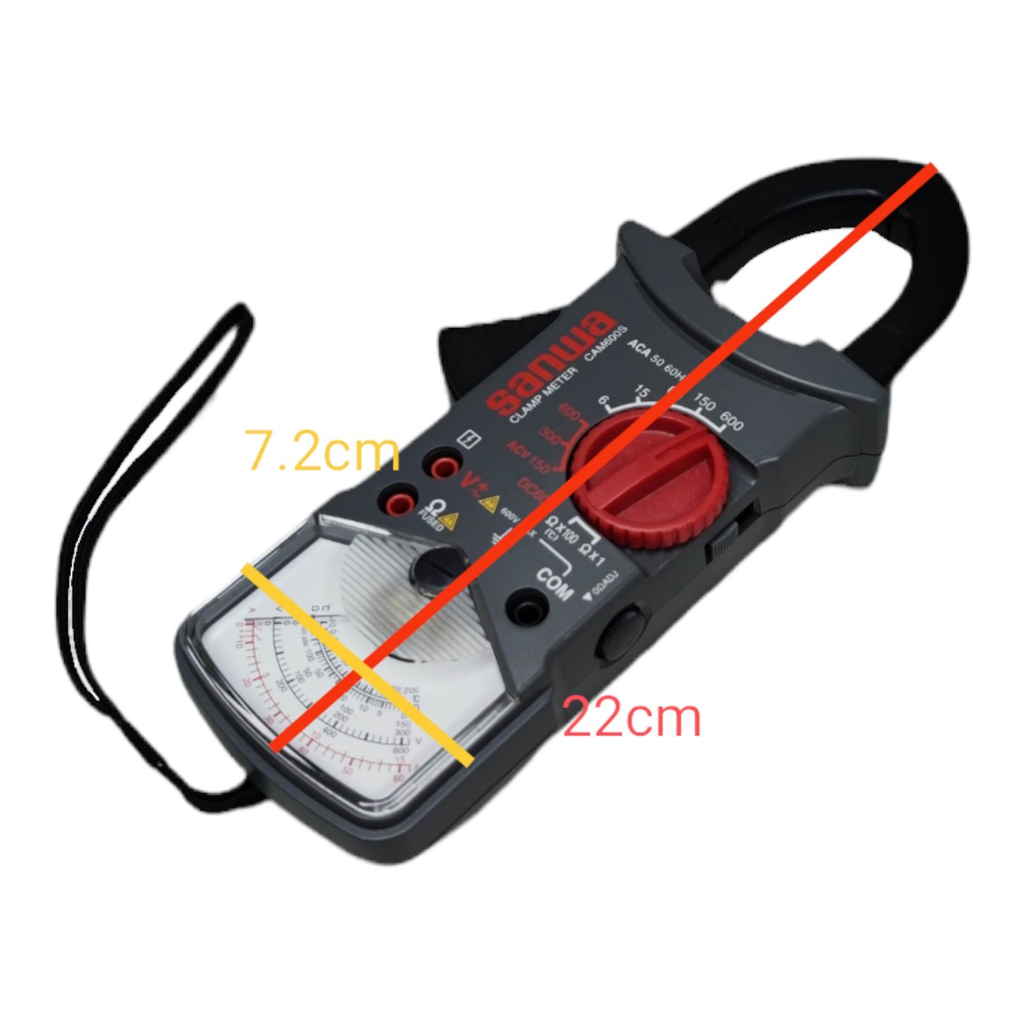 Sanwa 600A Analog Clamp Tester CAM600S Range 600A 600V AC 60V DC Made in Japan