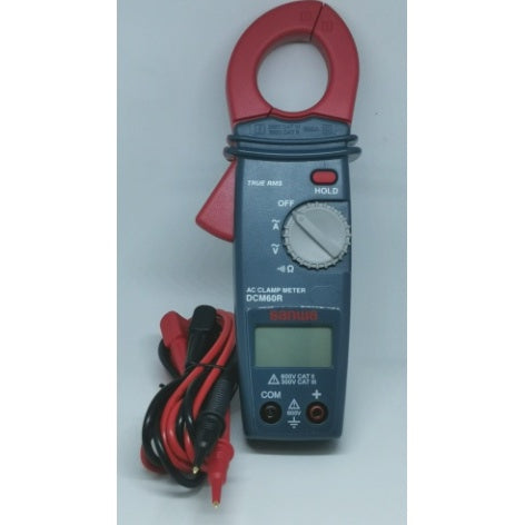 SANWA DCM60R clamp meter 60A with probes for measuring AC current and voltage