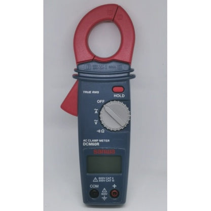 SANWA DCM60R clamp meter 60A with digital display and rotary dial for electrical testing
