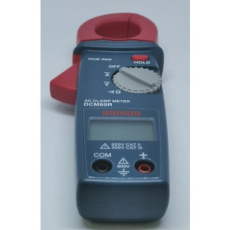 SANWA DCM60R clamp meter 60A with clear display and easy-to-use controls for electrical testing
