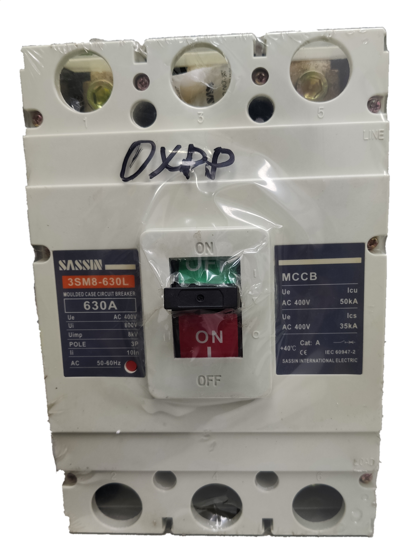 Sassin 630A Circuit Breaker 3 Phase Industrial molded case circuit breaker with on off switch
