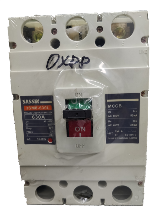Sassin 630A Circuit Breaker 3 Phase Industrial molded case circuit breaker with on off switch