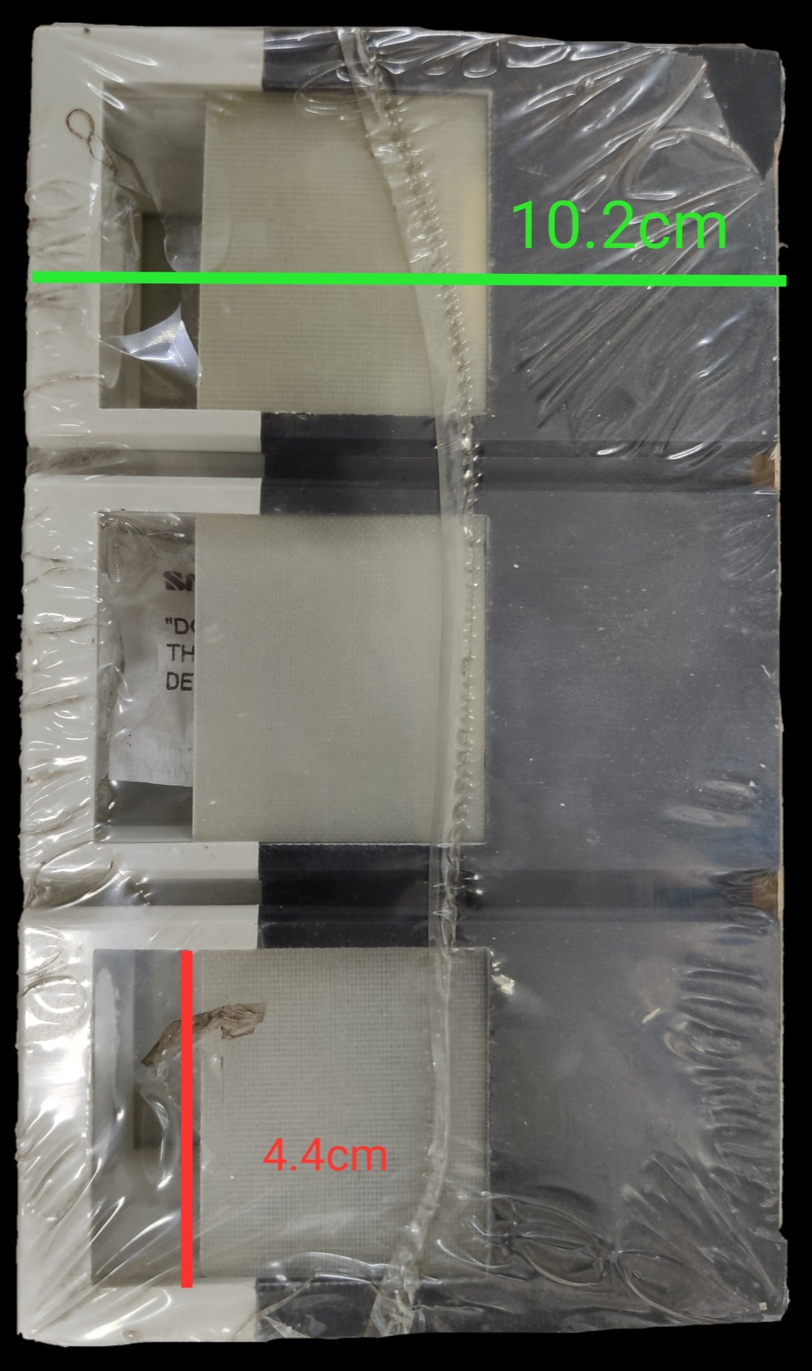 Sassin 630A Circuit Breaker 3 Phase Industrial electrical component wrapped in clear protective plastic