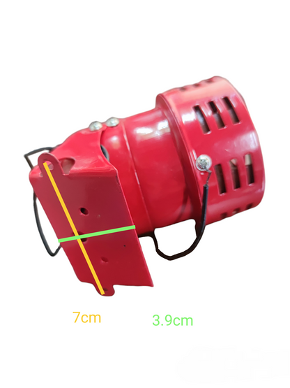 Sassin Mini Siren 220V Red 3S-MS190 compact red security alarm siren with ventilation slots