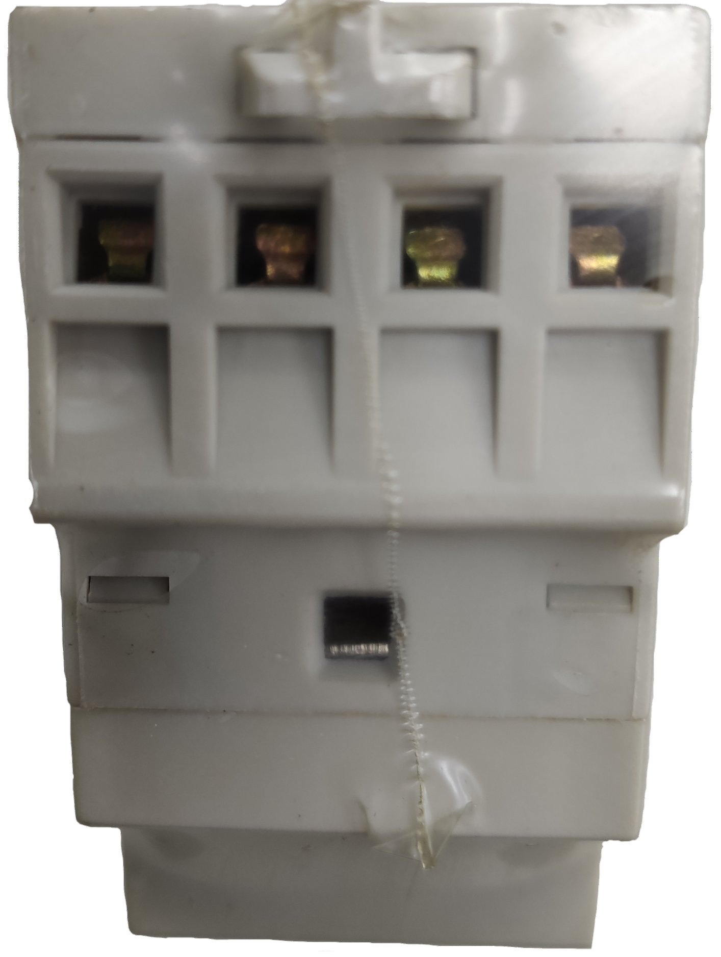 Sassin Miniature Contactor 25A 220V 4NO electrical component with white body and visible copper terminals