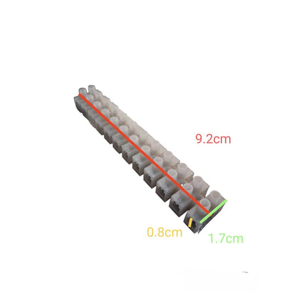 Electx Electrical Supply 3A 12 Pairs PVC Terminal Block white screw terminal strip for safe wiring connections
