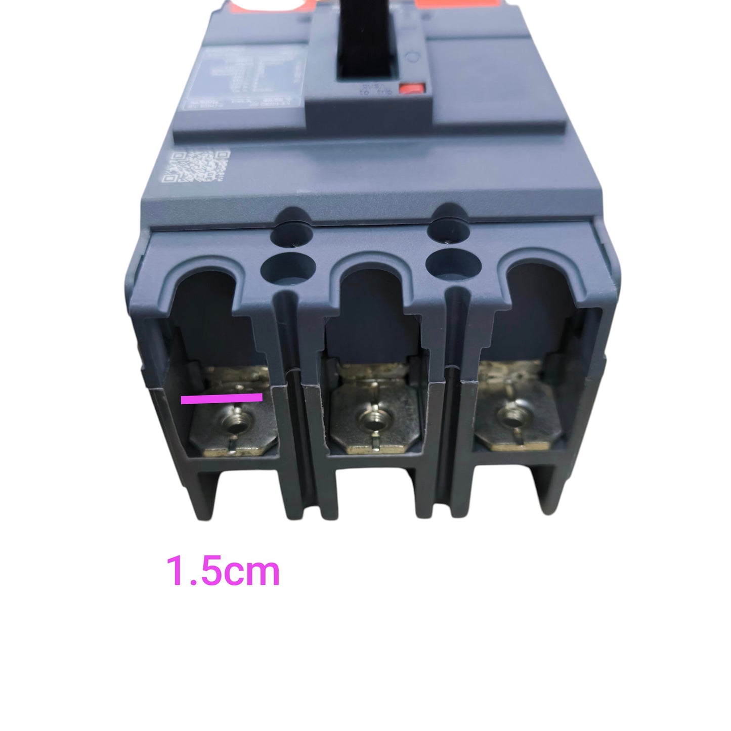 Schneider 15A MCCB industrial circuit breaker with three terminals for reliable electrical protection