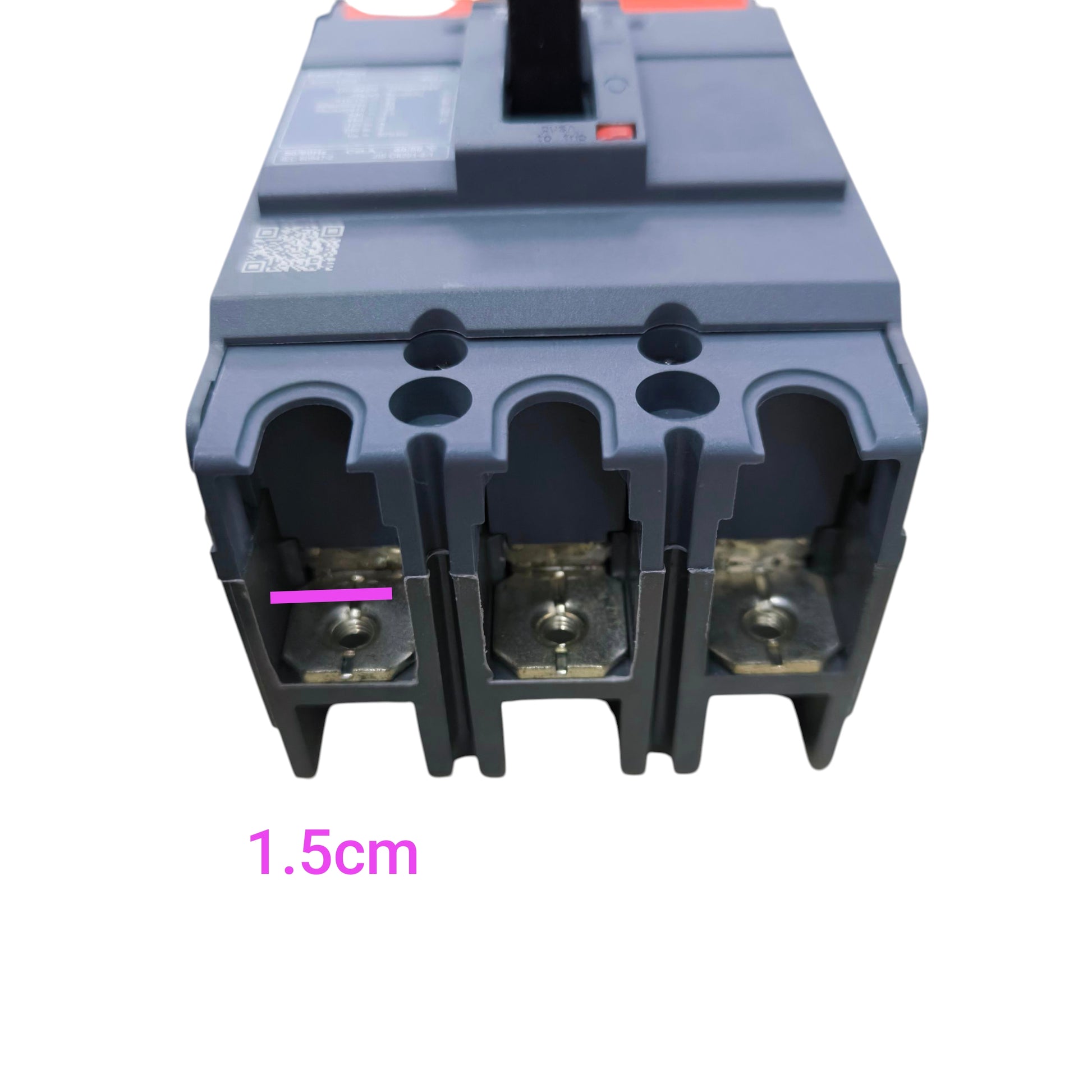 Schneider 15A MCCB industrial circuit breaker with three terminals for reliable electrical protection