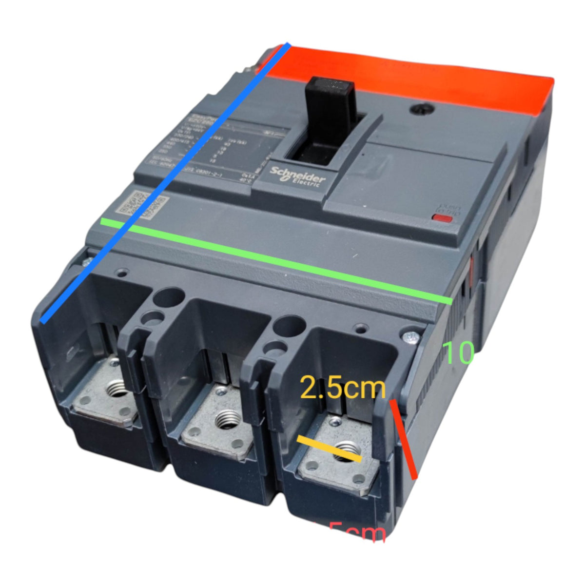 Schneider 160A 3 Pole MCCB Industrial Circuit Breaker 250AF 36KAIC 415V Easy Pact EZC250H3160