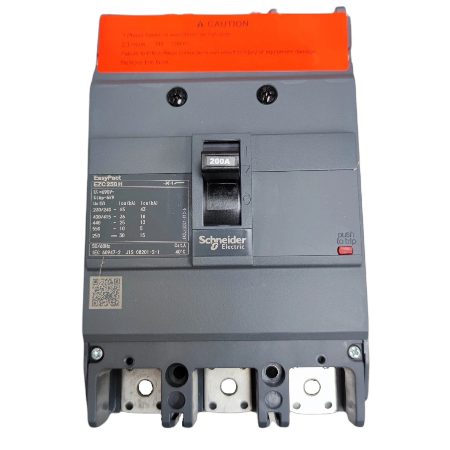Schneider 200A 3 Pole Industrial Circuit Breaker with EasyPart technology for electrical safety