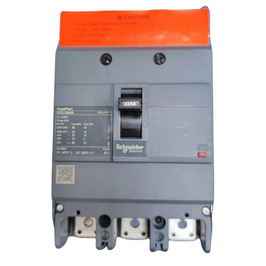 Schneider 225A 3 Pole Industrial Circuit Breaker with a sturdy design for reliable electrical protection