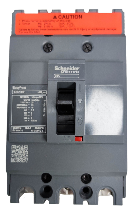 Schneider 30A 3 Pole Industrial Circuit Breaker EasyPact model for electrical protection