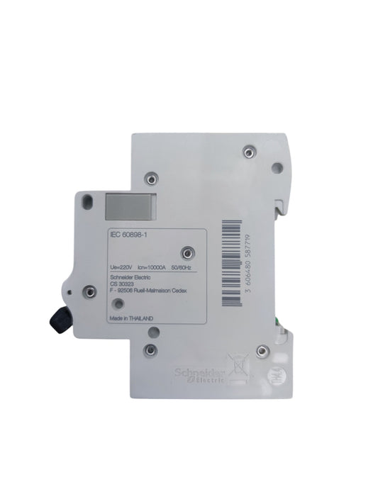 Schneider 32A 2 Pole Miniature Circuit Breaker electrical component with technical label