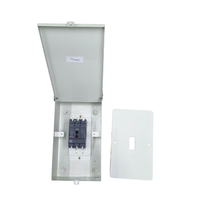 Schneider 50A MCCB with Nema 3R enclosure, featuring durable protection for electrical circuits