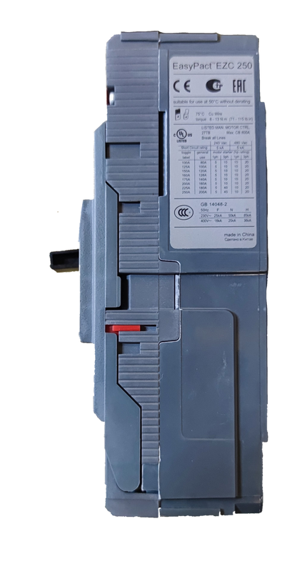 Schneider 125A 2 Pole Single Phase Breaker EasyPact EZC 250 electrical circuit breaker in gray