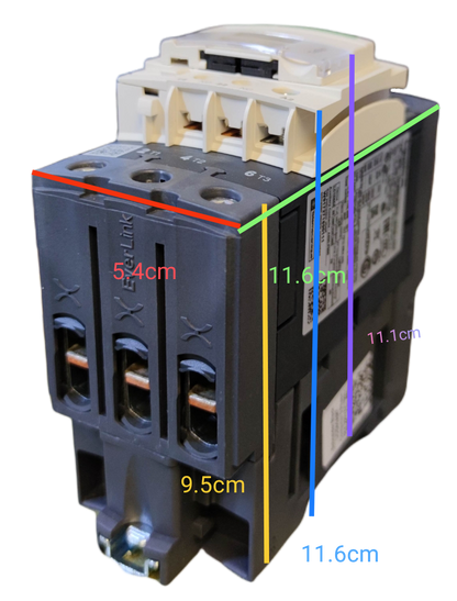 Schneider Magnetic Contactor 65A 220V Coil power point switch plug with black and white housing