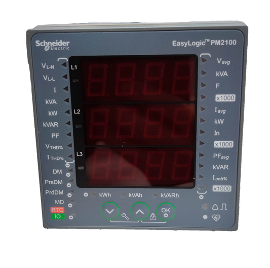 Schneider Power Meter METSEPM2120 EasyLogic PM2100 electrical tester with digital display and multiple measurement functions