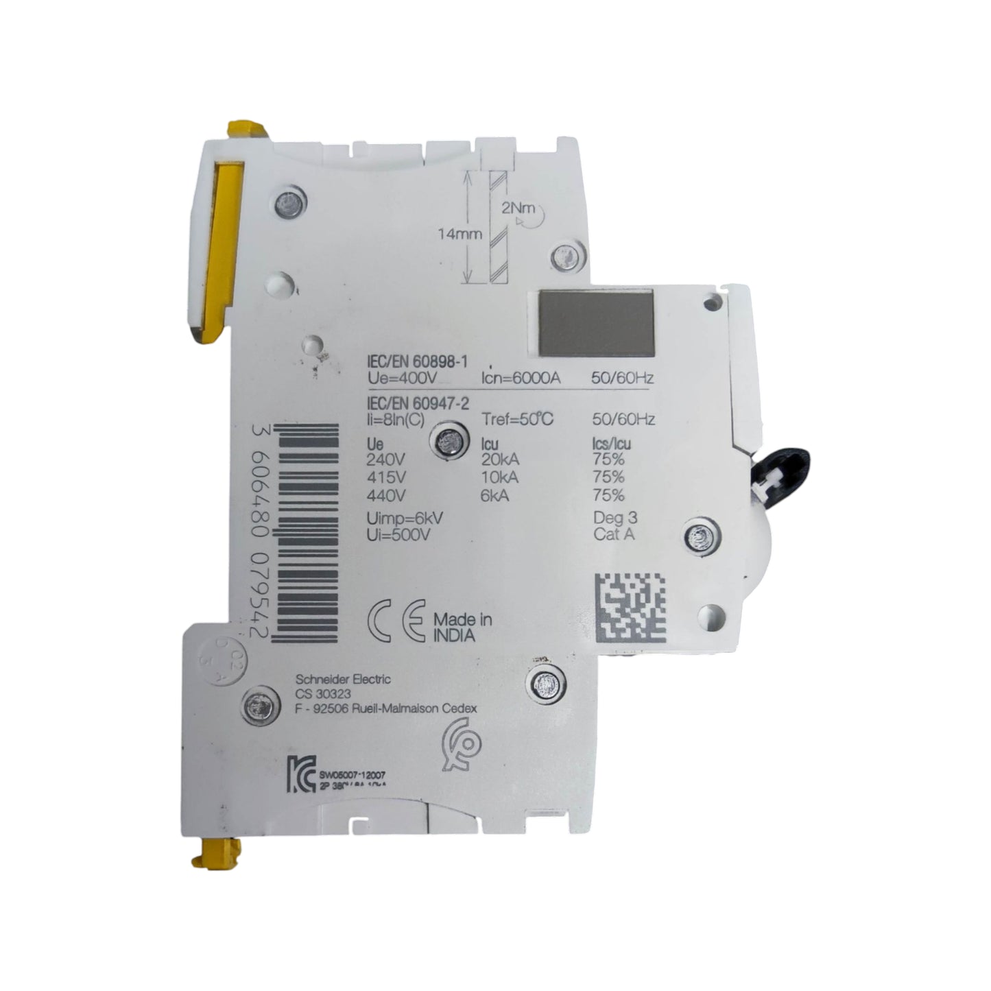 Schneider Miniature Circuit Breaker 40A 3 Pole for electrical safety in residential and industrial applications