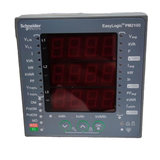 Schneider Electric Power Meter METSEPM2120 with digital display for monitoring electrical parameters