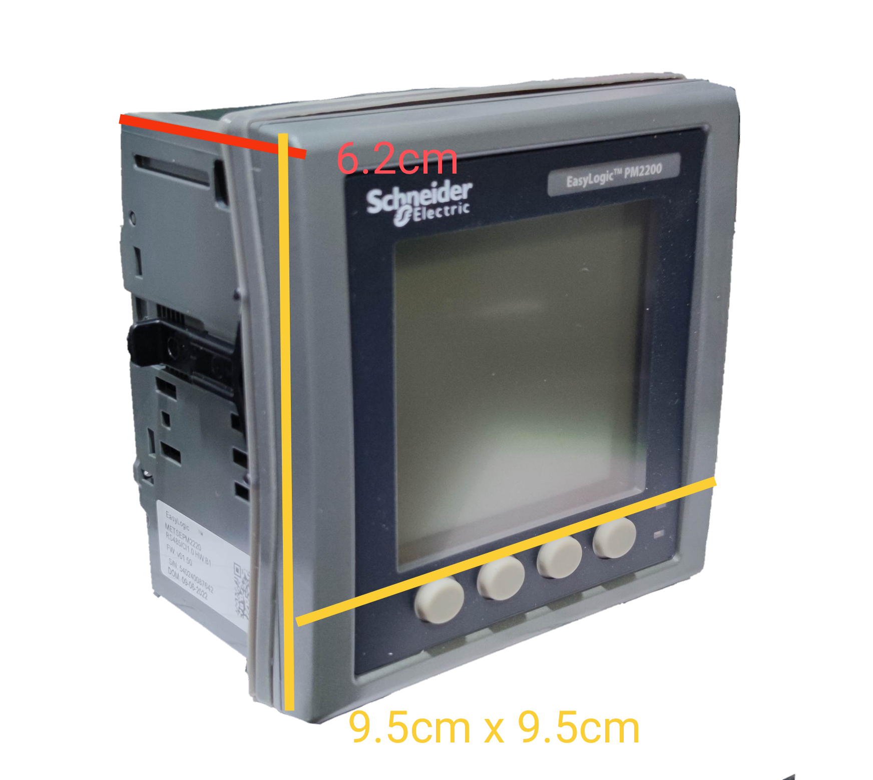 Schneider Power Meter METSEPM2220 48-277VAC with digital display and four control buttons