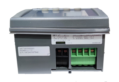 Schneider Power Meter METSEPM2220 48-277VAC electrical trade tool side view showing connection ports