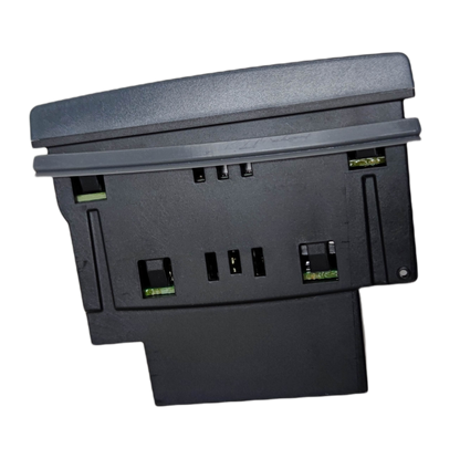 Side view of Schneider Power Meter METSEPM5100 showing connection ports and black casing
