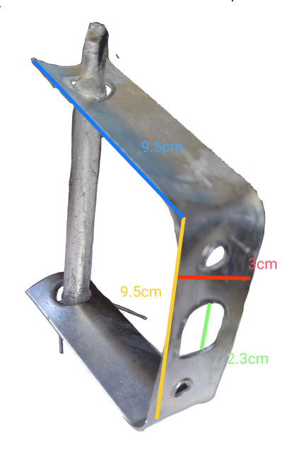 Secondary Rack 1 Wire electrical circuitry part metal bracket with mounting holes from Electx Electrical Supply