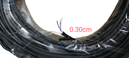 Electx Electrical Supply shielded stranded wire coil with exposed red blue and black wires